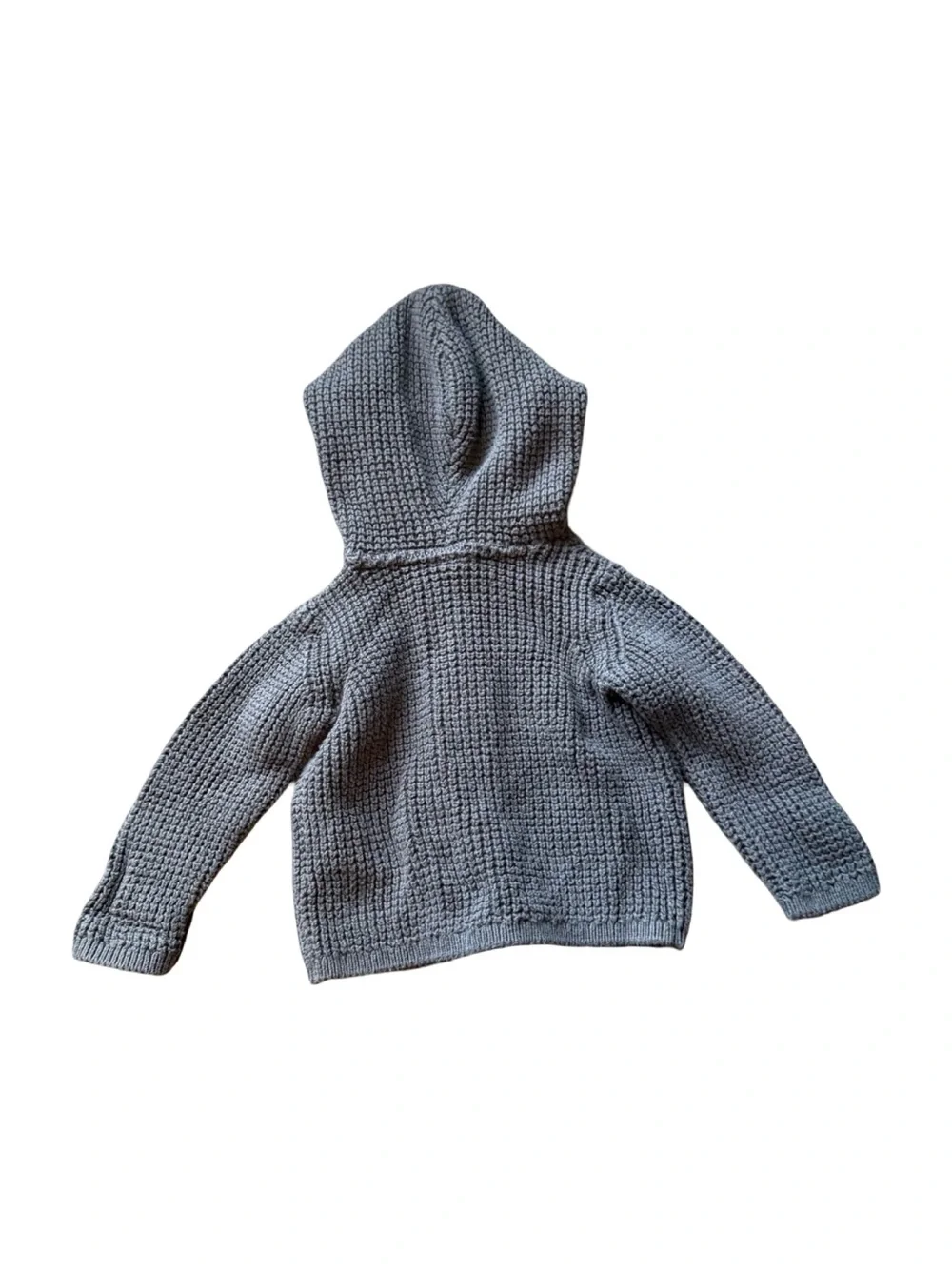 Carter's Gray Hooded Knit Button-Up Sweater